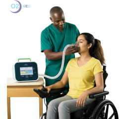 Circuito respiratorio distribuito da O2 Med collegato a Cough Assist E70 Respironics