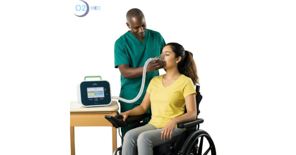 Circuito respiratorio distribuito da O2 Med collegato a Cough Assist E70 Respironics