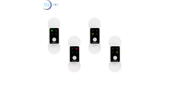 4 Cardionica con display accesi - ECG Portatile a singolo canale - distribuito da O2 Med