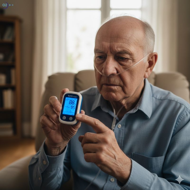 Anziano-in-ossigenoterapia-legge-risultato-saturimetria