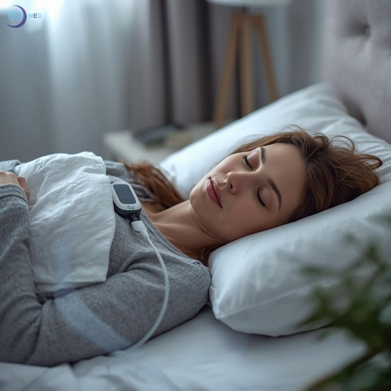 Donna-dorme-durante-screening-apnee-notturne